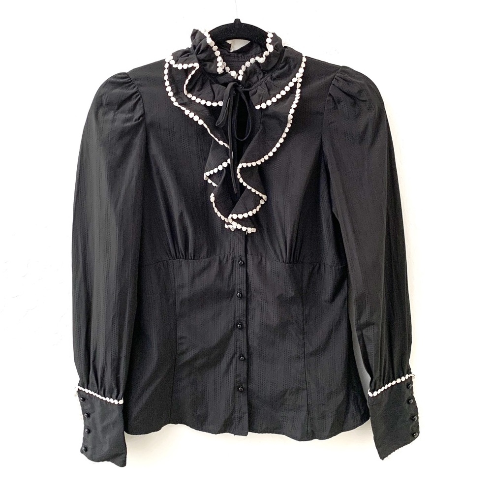 Zara Basic Ruffle Top